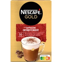 Nescafe Cappuccino Entkoffeiniert Löslicher Kaffee 10 x 12.5 g