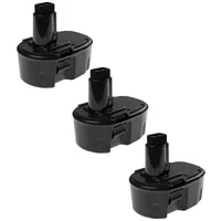 EXTENSILO 3x Akku kompatibel mit Dewalt DC735KA, DC731KA, DC735KB,