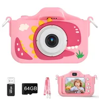 Kinderkamera, Kamera für Kinder mit 64 GB Karte, 48 MP, 1080P HD, Kinderkamera für Kleinkinder, Mädchen, Jungen, Kinder, Weihnachtsgeburtstagsgeschenke für Kleinkinder, Alter 3, 4, 5, 6, 7, 8, 9