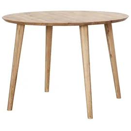 Lomadox Esstisch rund, 105cm Durchmesser, Wildeiche massiv geölt, TARVA-69