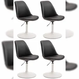 CLP 4er Set Esszimmerstühle Maverick Kunstleder I höhenverstellbare Lehnstühle I Drehstühle Mit Trompetenfuß