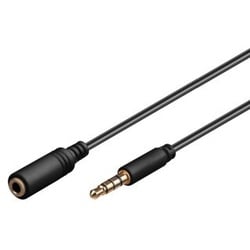 Kopfhörer- und Audio Verlängerungskabel AUX, 4-pol. 3,5 mm slim, CU