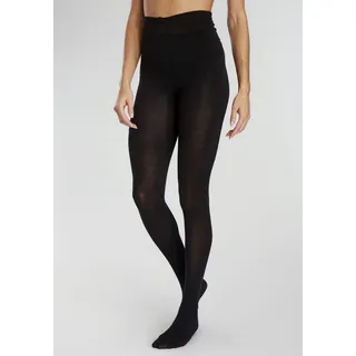 LAVANA Strickstrumpfhose wärmend mit 49% Wolle, schwarz