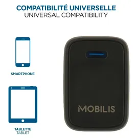 Mobilis 001380 Ladegerät für Mobilgeräte Universal Schwarz