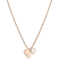 Liebeskind Berlin Kette mit Anhänger The Love Edelstahl rosa