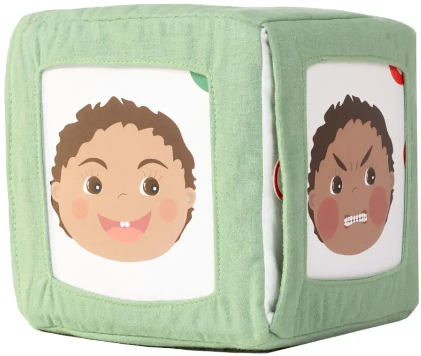 Rubens Barn Emotionswürfel Lernspielzeug 14 x 14 x 14 cm Mehrfarbig Karton - Puzzle-Karten, Emotionserkennung, für Kinder 1-8 J.