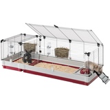 Ferplast Käfig - Hasenkäfig - Kaninchenkäfig - Häuschen und Zubehör Inklusive - Viel Platz für Kaninchen - Öffnenden & Modular 162 x 60 x h 50 cm - Krolik, 160