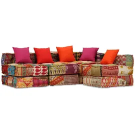 vidaXL Modulares Sofa Pouf 200 x 132 x 58 cm Patchwork