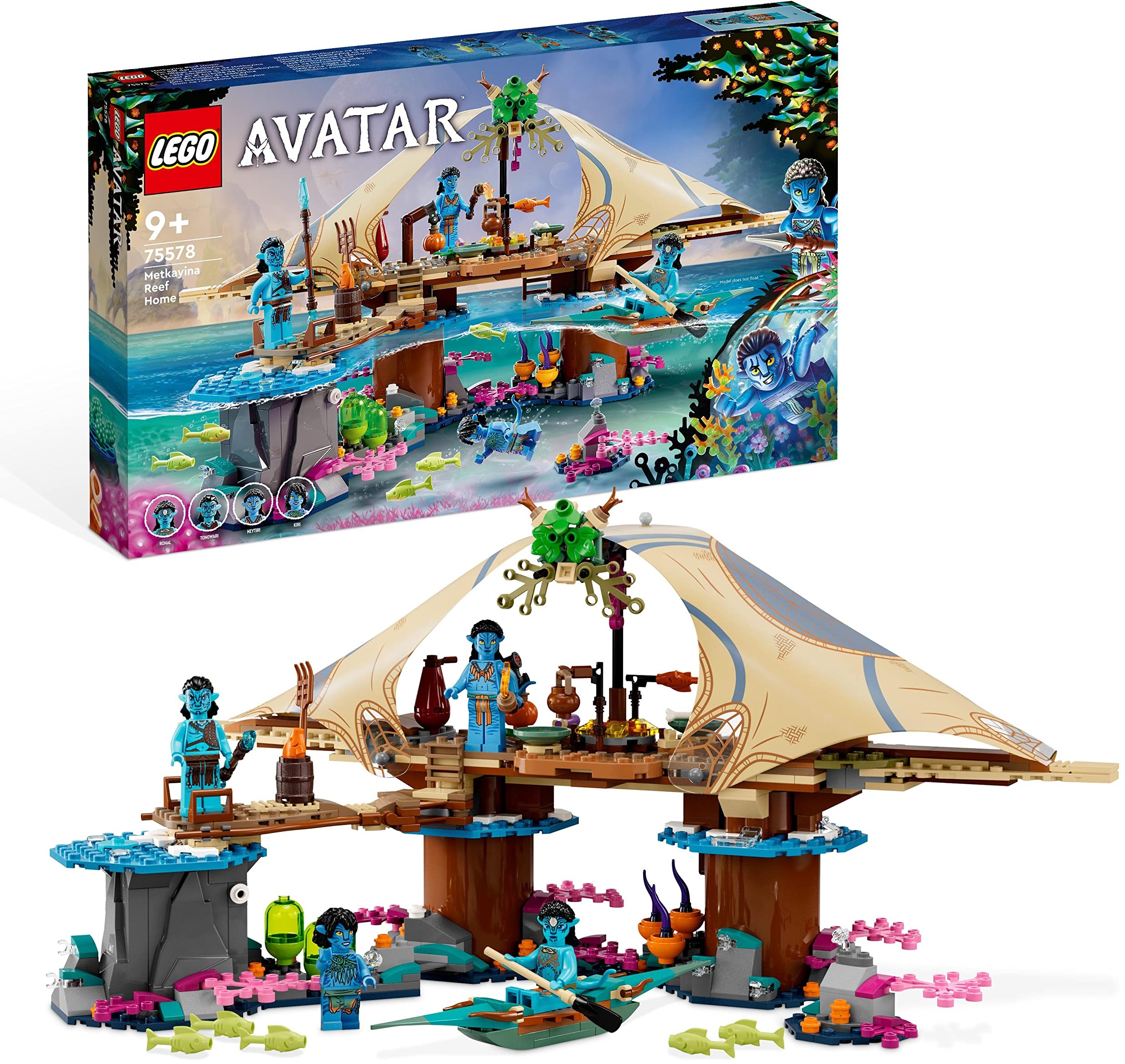 LEGO Avatar Das Riff der Metkayina, The Way of Water Pandora Set mit 4 Minifiguren, Sammlerstück für Kinder und Filmfans ab 9 Jahren 75578