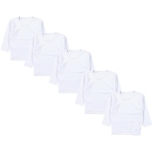 TupTam Unisex Baby Wickelshirt Langarm 5er Pack, Farbe: Weiß, Größe: 68 - 68