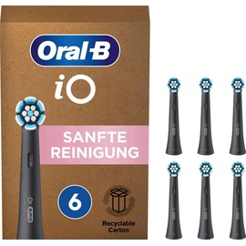 Oral B Oral-B iO Sanfte Reinigung Ersatzbürste schwarz, 6 Stück