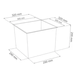 Prosperplast Urbi Square Beton Effect 32,5 x 32,5 x 61 cm anthrazit
