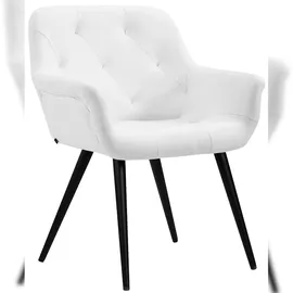 CLP Esszimmerstuhl Langford weiß/Kunstleder