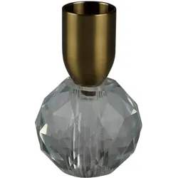 Kerzenleuchter AM DESIGN "Stabkerzenhalter aus Acryl", gold (transparent, goldfarben), H:7,2cm Ø:4cm, Acryl, Kerzenhalter