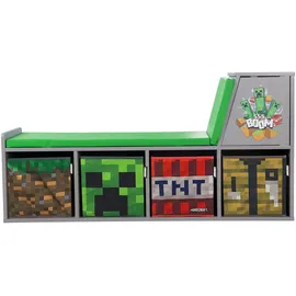 Phoenix Sitzbank Minecraft Mehrfarbig Grau/Grün 119 x 60 x 30 cm