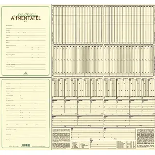 RNK Ahnentafel "Meine Vorfahren", DIN A2 1-127 f.7Generat RNK 2801