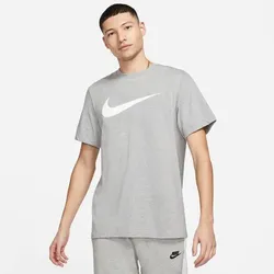 NIKE Lifestyle - Textilien - T-Shirts Swoosh, DK GREY HEATHER/WHITE, XL