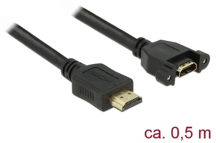 DeLOCK 85463 HDMI-Kabel 0,5 m HDMI Typ A (Standard) Schwarz