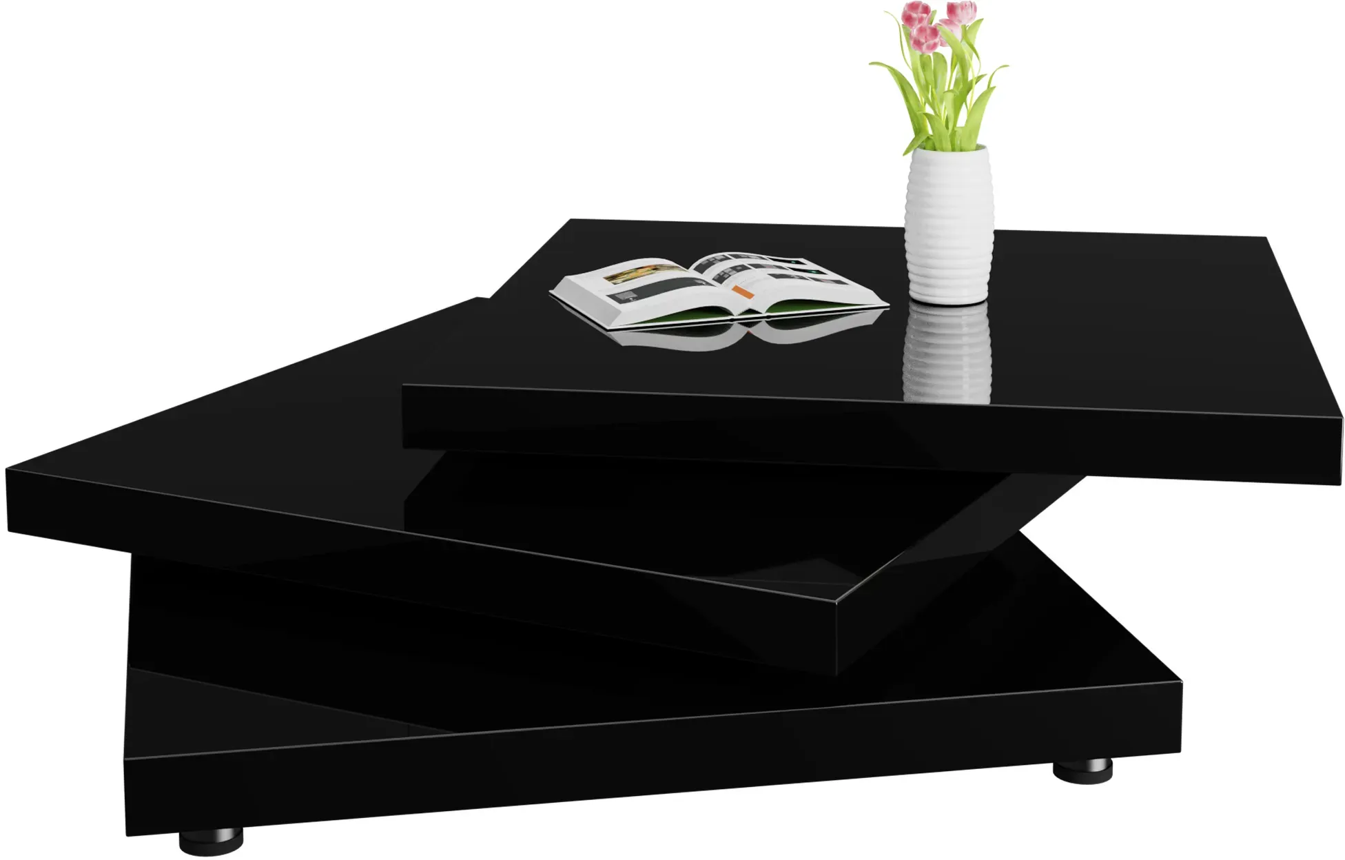 Coffee Table New York 76x76cm - Black - adjustable