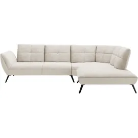 otto home Ecksofa OTTO HOME "Mikado L-Form", beige (creme), B:297cm H:88cm T:245cm, 100% Polyester, Sofas, Ecksofa, inkl. Sitztiefenverstellung und Armteilverstellung