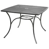 Buri Metall-Gartentisch 100 x 100 x 72 cm grau