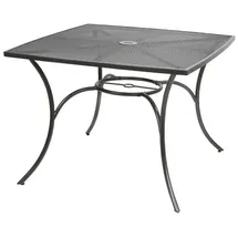 Buri Metall-Gartentisch 100 x 100 x 72 cm grau