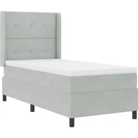 vidaXL Boxspringbett 100 x 200 cm Hellgrau