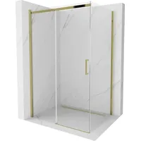 Mexen Omega ausziehbare Duschabtrennung 110 x 100 cm, Transparent,