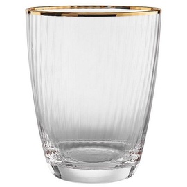 BUTLERS GOLDEN TWENTIES Glas mit Goldrand und Rillen 300ml