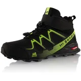 Fusskleidung Fusskleidung® Damen Herren Wanderschuhe Trail Running Trekkingschuhe Schwarz Grün EU 45 - 45 EU