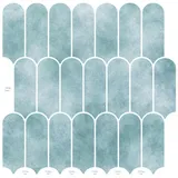 vidaXL Federfliese 20 pcs 30 x 30 cm Kunststoff Grün