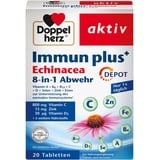 Doppelherz Immun plus Echinacea 8-in-1 Abwehr - Mit Vitamin C, Vitamin D und Zink als Beitrag zur normalen Funktion des Immunsystems - 20 Depot-Tabletten