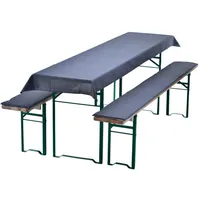 nyvi Bierbankauflagen Set 240 x 70 cm grau 3-tlg.