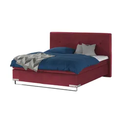 Gallery M Boxspringbett  Dubai ¦ rot ¦ Maße (cm): B: 177 H: 124