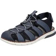 Rieker Freizeitsandalen Herren Blau/Grau/Schwarz 42