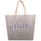 Capelli New York Shopper Felt Shopper mit Harvard Stickerei grau