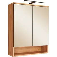 Preisbrecher Badezimmerspiegelschrank >Riom< in Eiche Artisan - 60x75x22 (BxHxT)