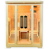 XXL Luxus LED Infrarotsauna 150x150x190 Infrarotkabine Wärmekabine Sauna 2 Pers.