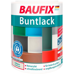 Baufix Acryl-Buntlack Buntlack seidenmatt, 1 Liter, grau grau