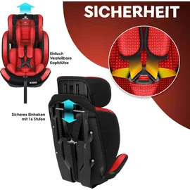 Kidiz Autokindersitz rot/schwarz