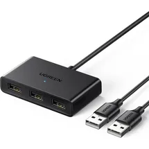 UGREEN Switch Adapter Schaltbox USB 2 Eingänge - 3 Ausgänge schwarz