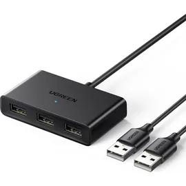 UGREEN Switch Adapter Schaltbox USB 2 Eingänge - 3 Ausgänge schwarz