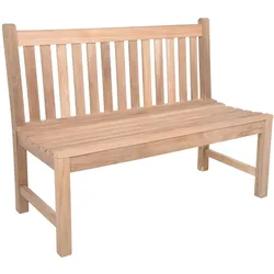 Bank Solo 2-Sitzer Sitzbank Parkbank Gartenbank Outdoor Garten Möbel Teak Holz