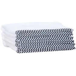 1o1BARBERS Barber Towel White/Black 20x40cm