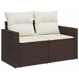 vidaXL Sofa Set 7 pcs Loungesofa braun/weiß