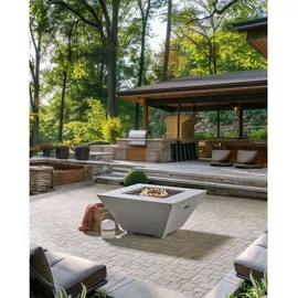 Beliani Feuerschale Ø 42 cm Grau