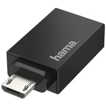Hama USB-OTG-Adapter Micro-USB auf USB-A Schwarz