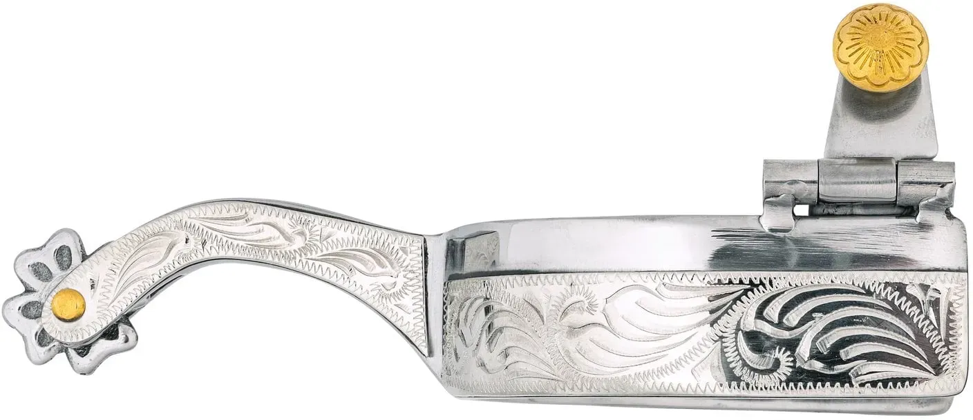 L-pro West Western-Kleeblattsporen silber adult