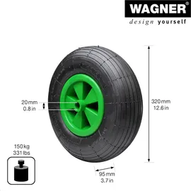 Wagner System Rad RO 0352 Luftbereift Tragkraft 150 kg Ø 320 mm