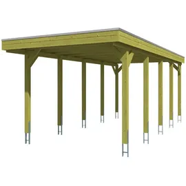 SKANHOLZ Friesland 3,14 x 7,08 m imprägniert inkl. Alu-Dachplatten